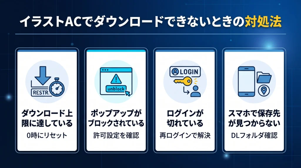 イラストACでダウンロードできないときの対処法